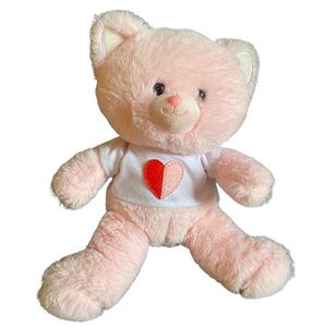 Hallmark My Whole Heart Kitty Cat Plush Stuffed Animal Pink Lovey 9” Valentines
